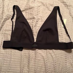 SKIMS Cotton Plunge Bralette Size XL